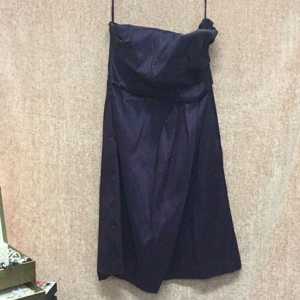 Beautiful shiny royal purple mini dress